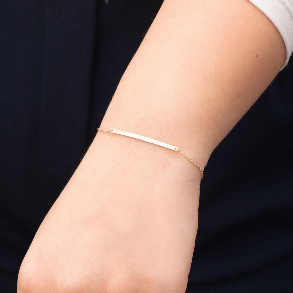 Altın Kişiye Özel Bar Bileklik - Goldstore
