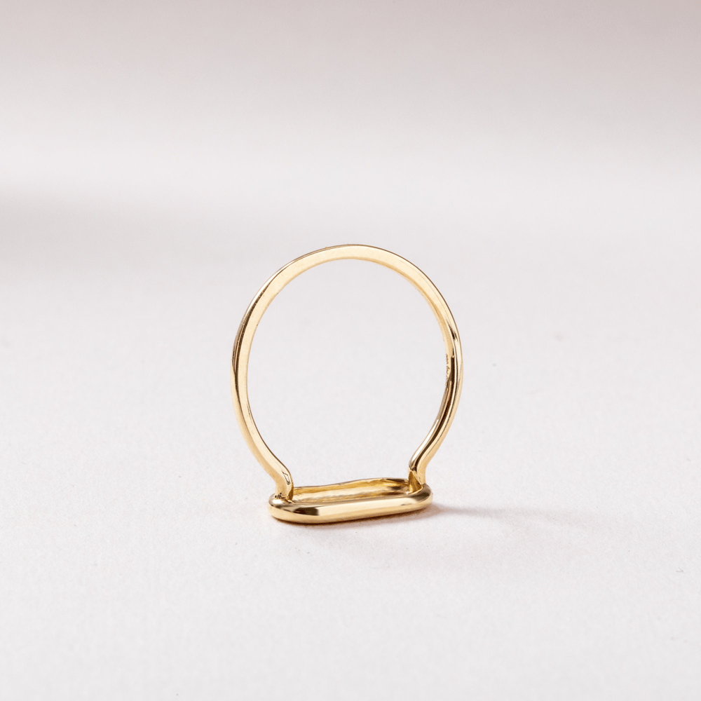 Altın Kişiye Özel Bar Signet Yüzük - Goldstore
