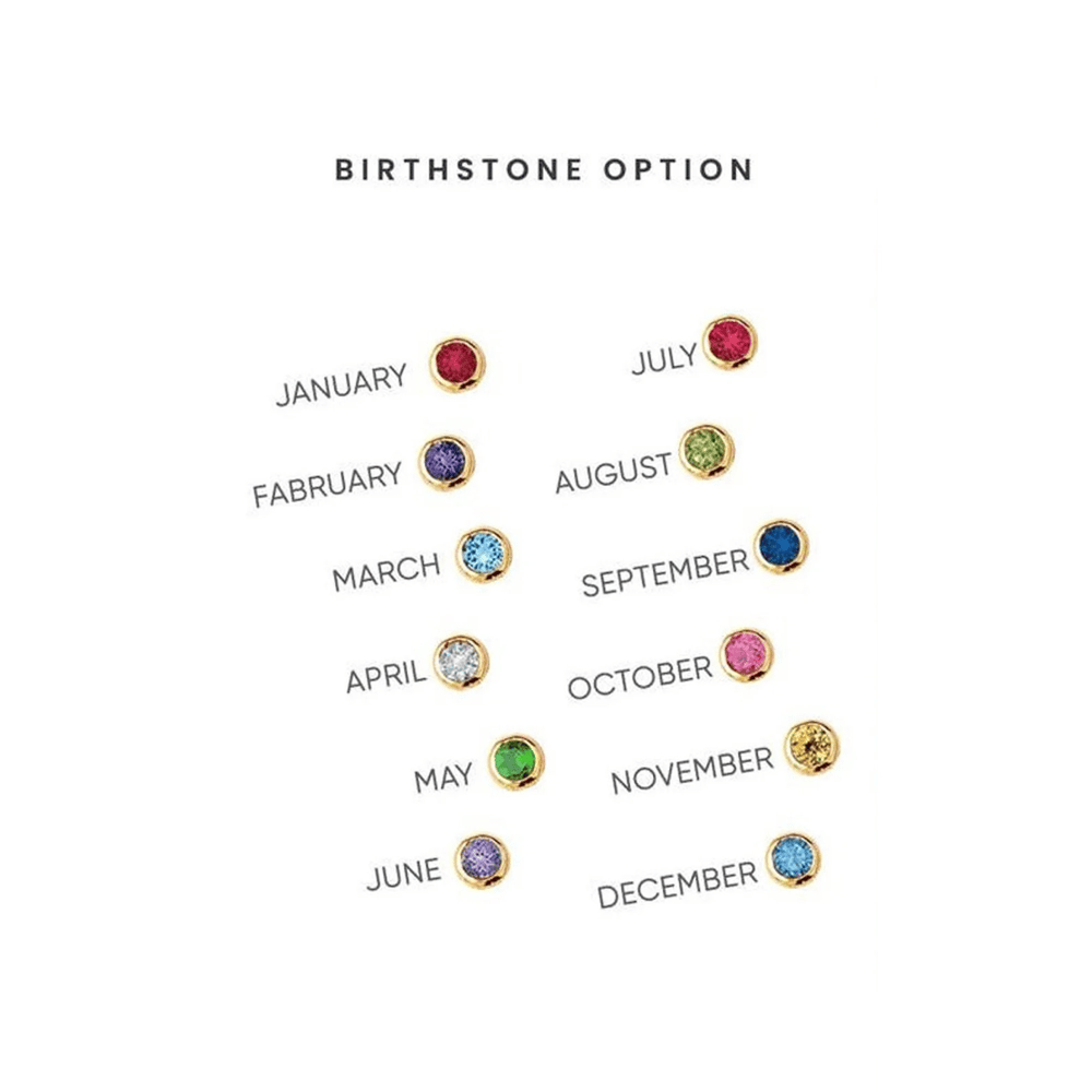 Altın Kişiye Özel Doğum Taşı İpli Bileklik - Goldstore