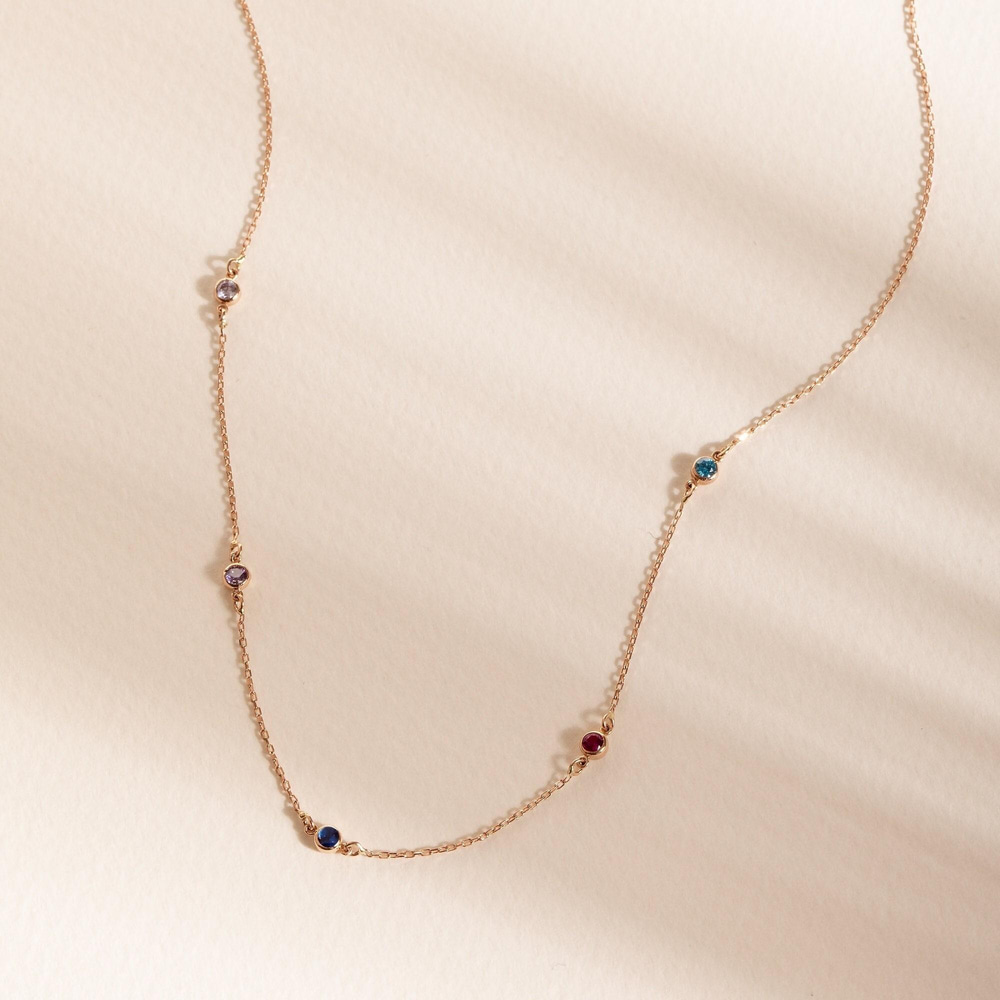 Altın Kişiye Özel Doğum Taşı Kolye - Goldstore