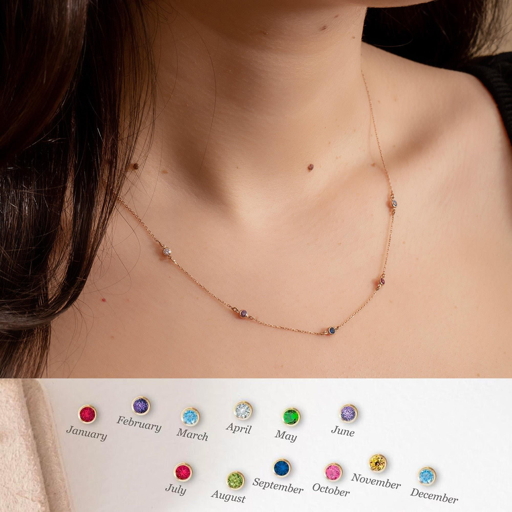 Altın Kişiye Özel Doğum Taşı Kolye - Goldstore