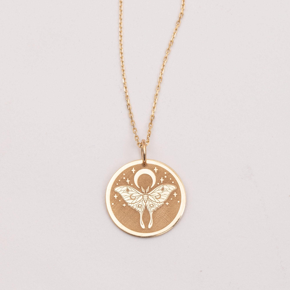 Altın Kişiye Özel Güve Kolye - Goldstore
