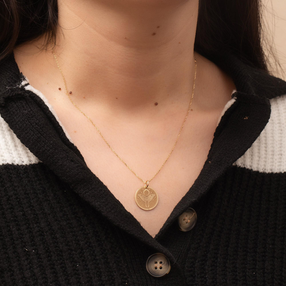 Altın Kişiye Özel Güve Kolye - Goldstore