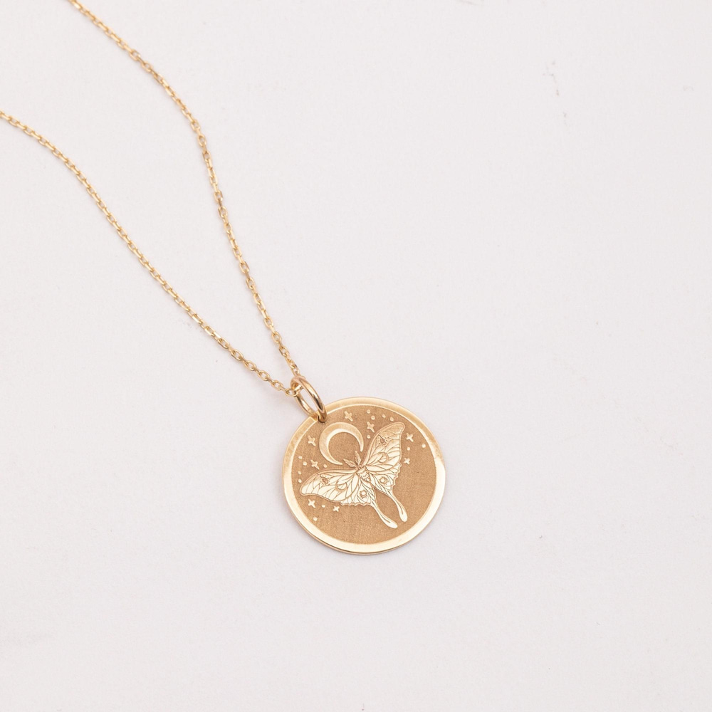 Altın Kişiye Özel Güve Kolye - Goldstore