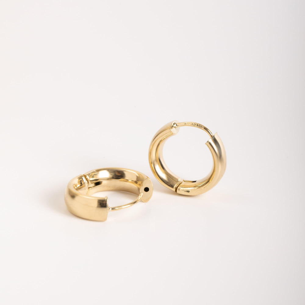 Solid Gold Custom Engraved Hoop Earrings - Goldstore