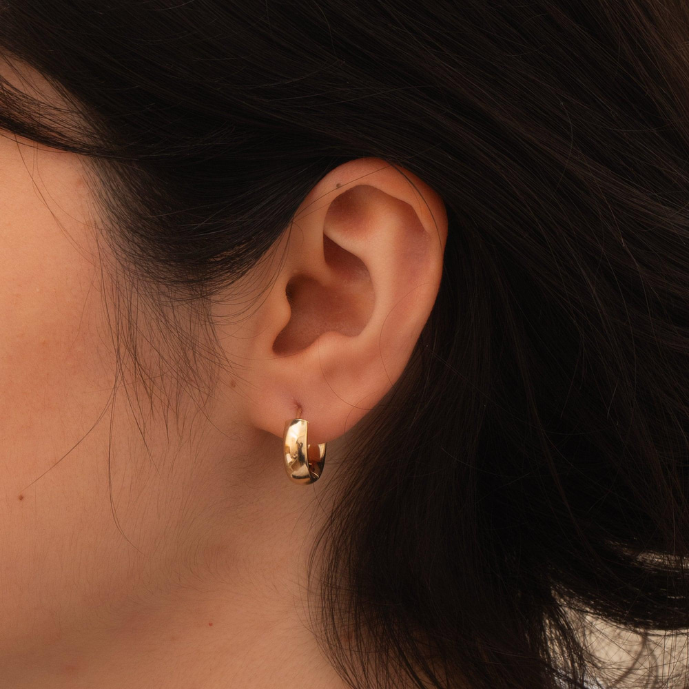 Solid Gold Custom Engraved Hoop Earrings - Goldstore