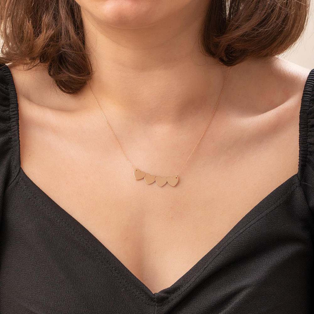 Altın Kişiye Özel İsimli Kalp Kolye - Goldstore