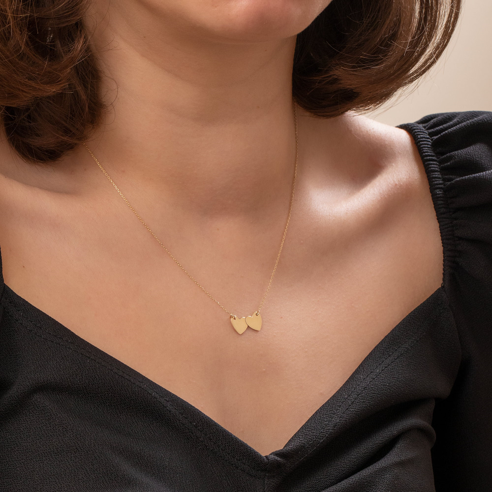 Altın Kişiye Özel İsimli Kalp Kolye - Goldstore