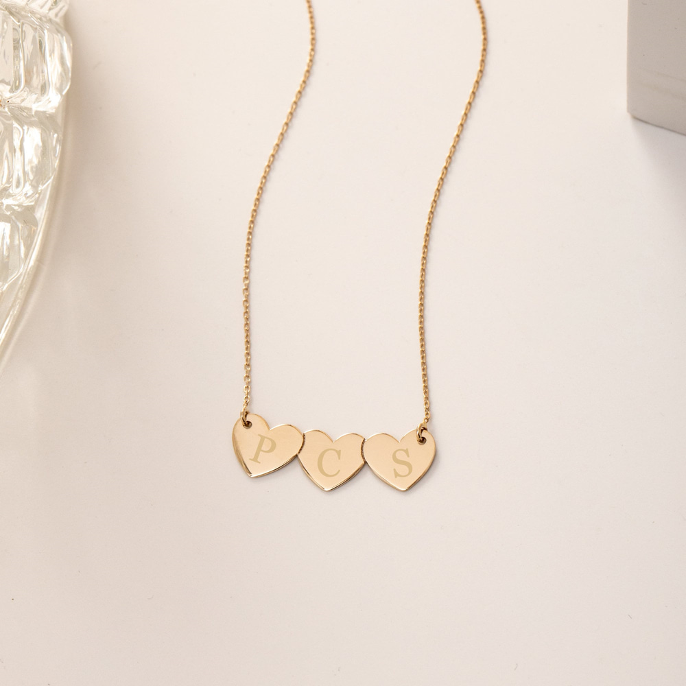 Altın Kişiye Özel İsimli Kalp Kolye - Goldstore