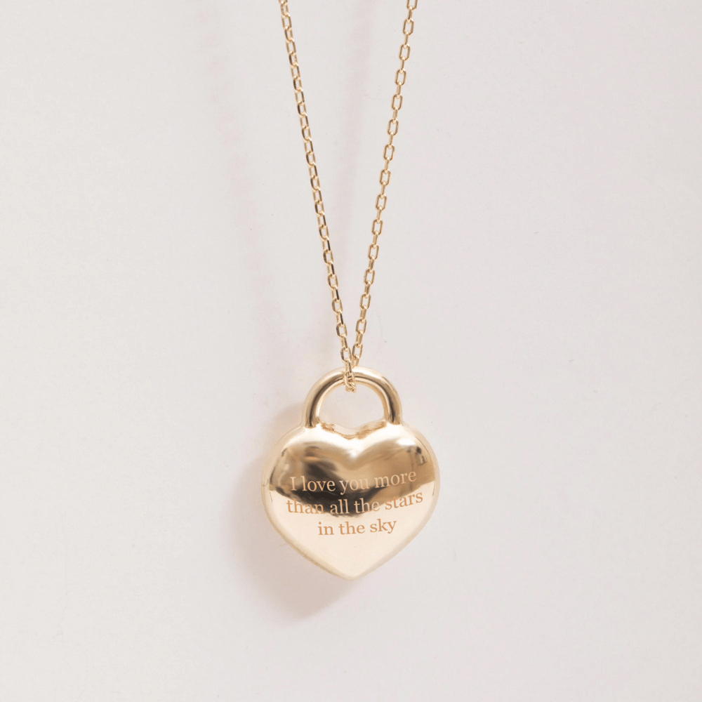 Altın Kişiye Özel Kalp Kolye - Goldstore