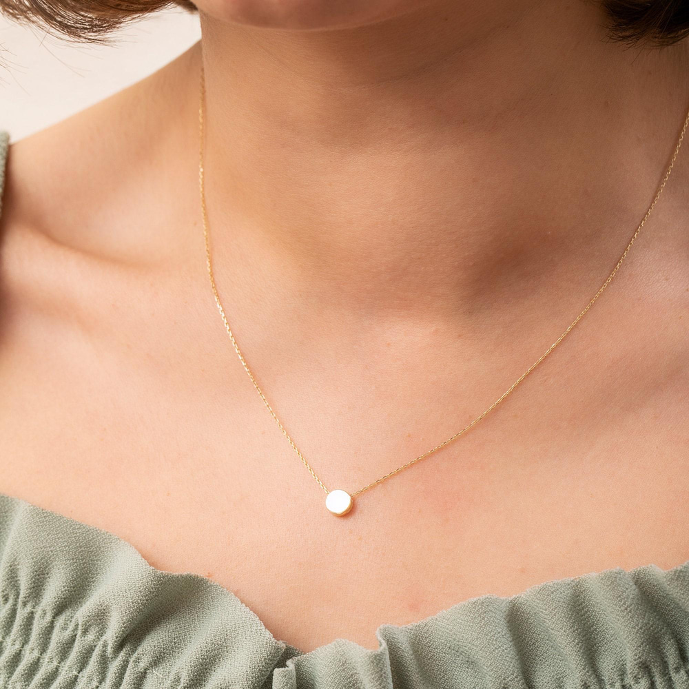 Altın Kişiye Özel Mini Nokta Kolye - Goldstore