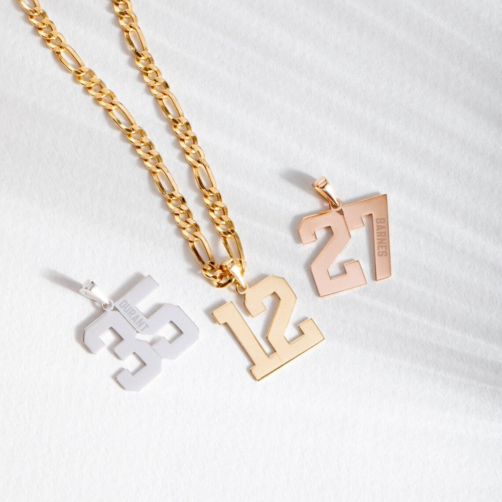 Altın Kişiye Özel Numara Kolye - Goldstore