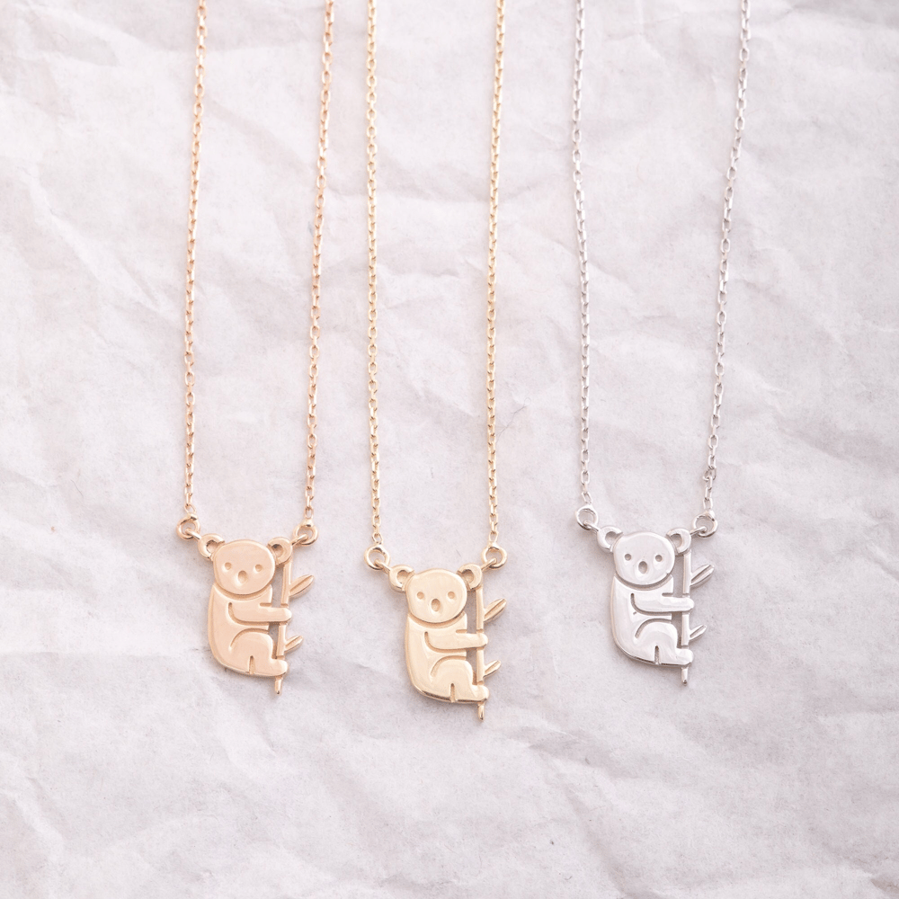 Altın Koala Figürlü Kolye - Goldstore