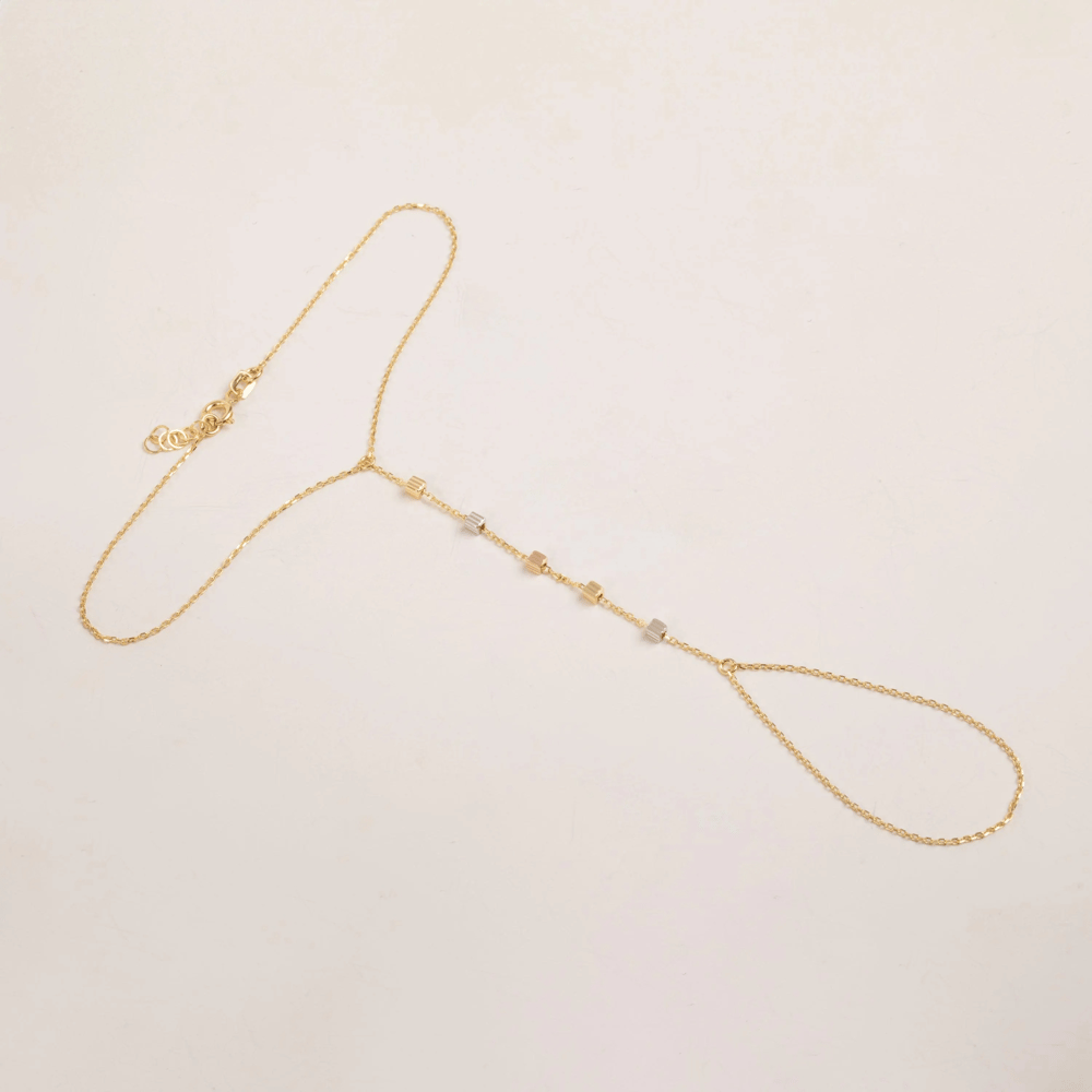 Altın Küp Boncuklu Şahmeran Bileklik - Goldstore