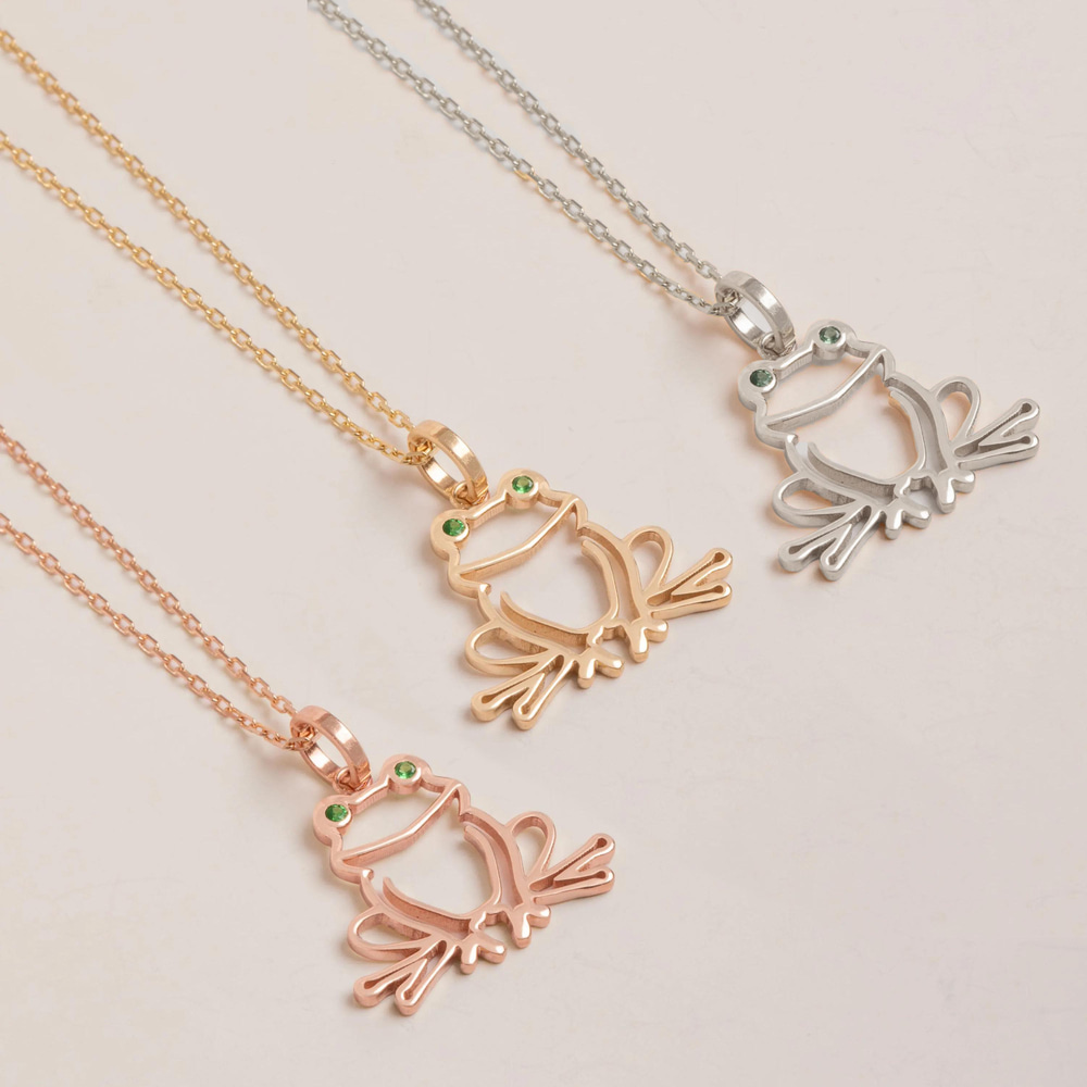 Altın Kurbağa Kolye - Goldstore
