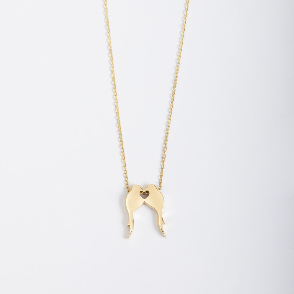 Solid Gold Dove Necklace - Goldstore