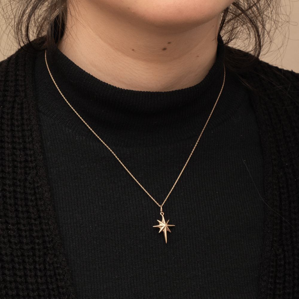 Altın Kutup Yıldızı Kolye - Goldstore