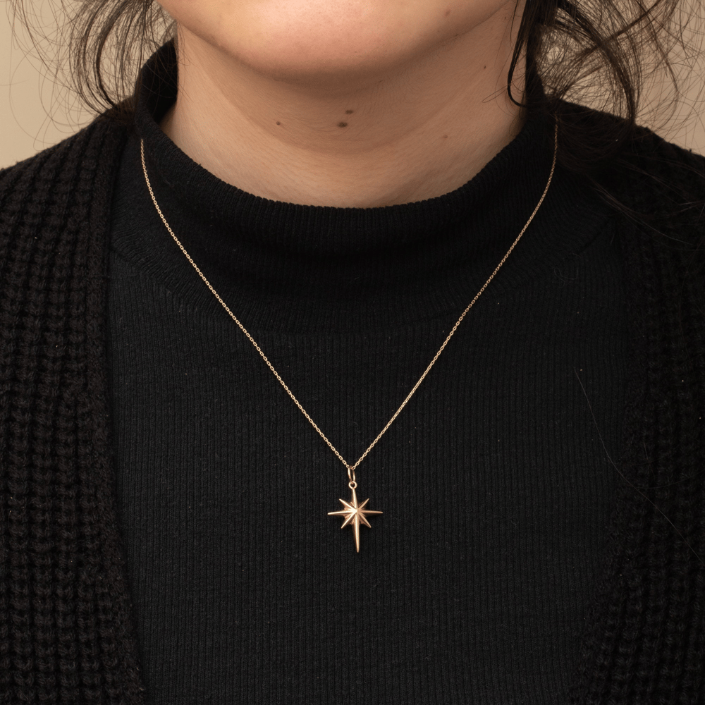 Altın Kutup Yıldızı Kolye - Goldstore