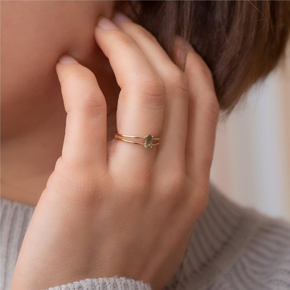 Altın Markiz Safir Yüzük - Goldstore