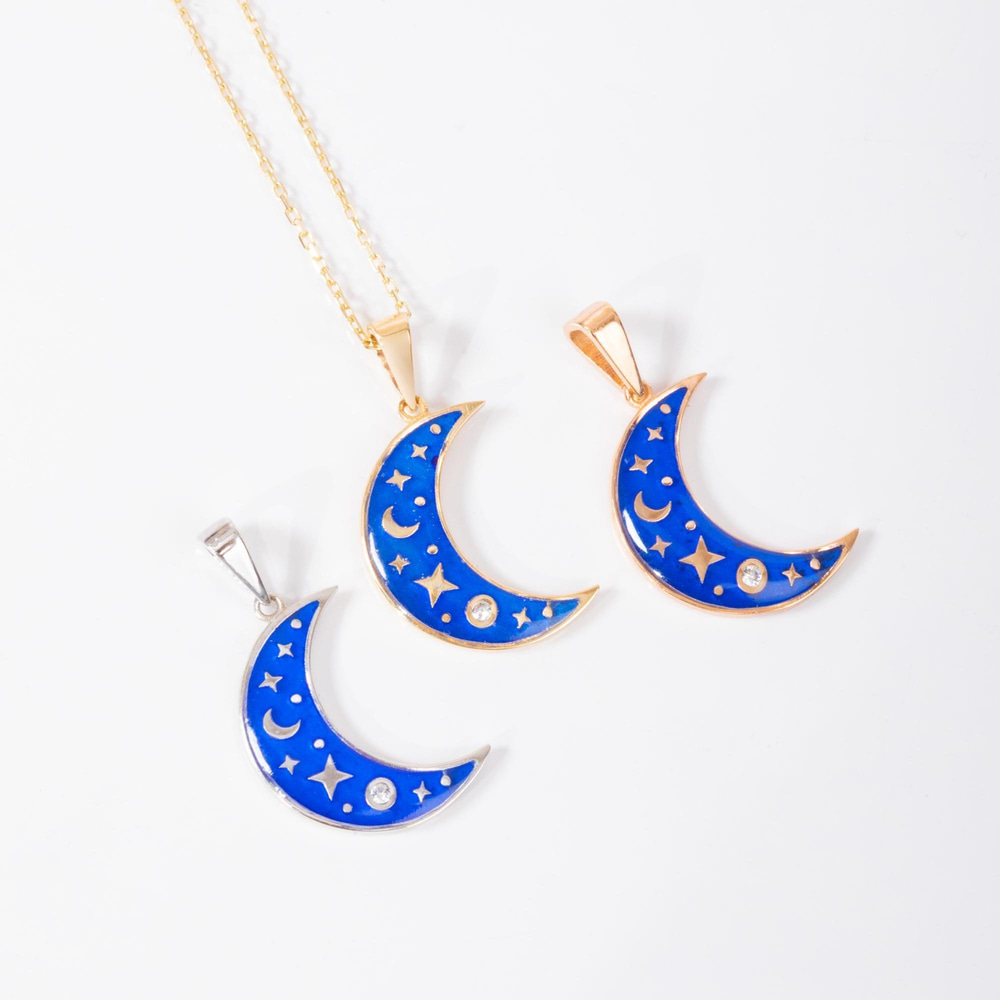 Altın Mineli Ay Yıldız Kolye - Goldstore