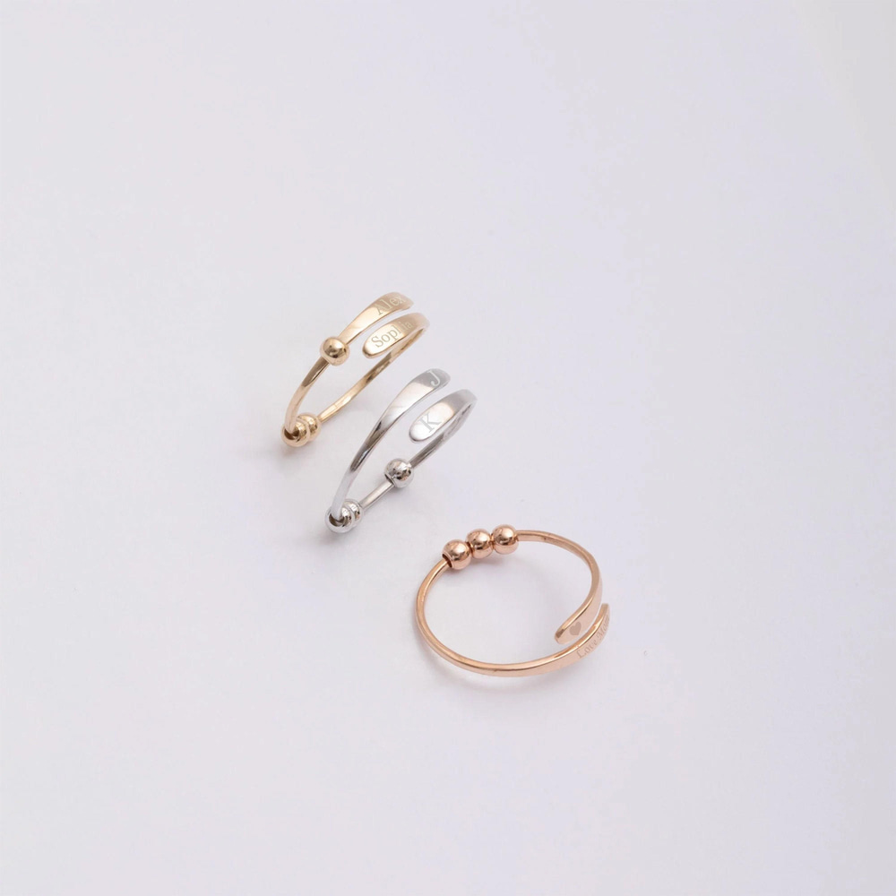 Altın Mini Toplu Fidget Yüzük - Goldstore