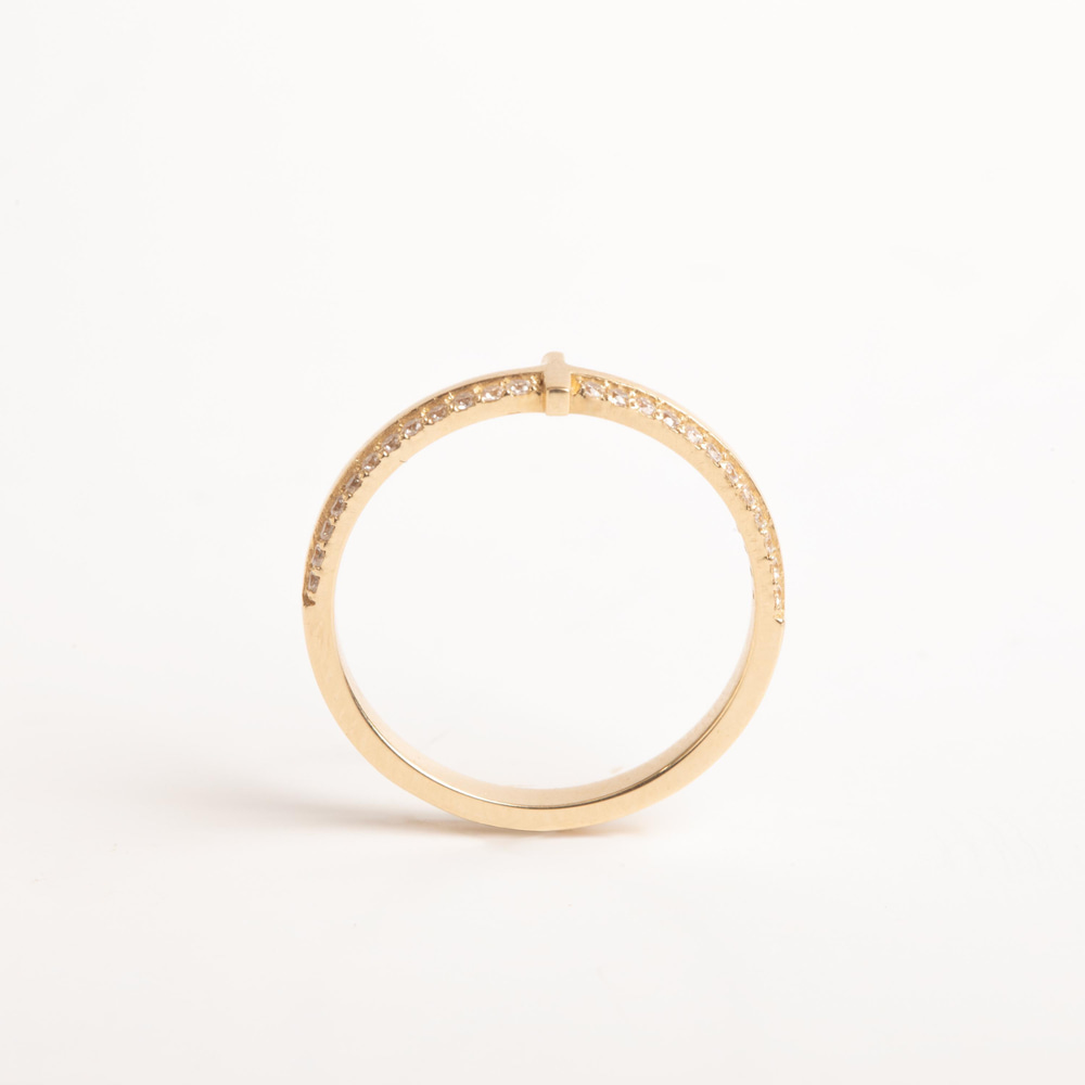 Altın Minimal Haç Yüzük - Goldstore