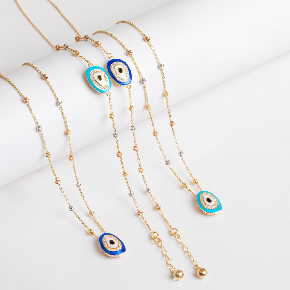 Altın Nazar Boncuğu Kolye - Goldstore