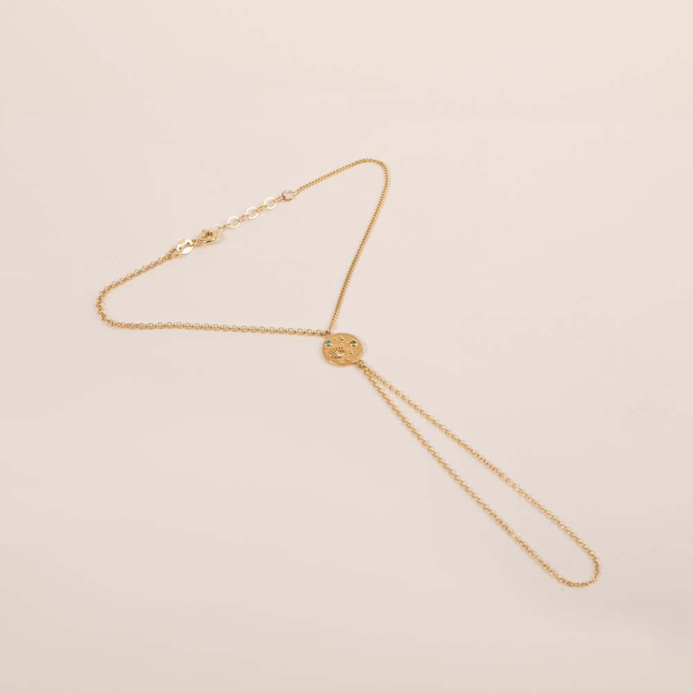 Altın Nazar Boncuklu Şahmeran Bileklik - Goldstore
