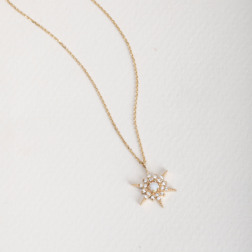 Altın Opal Kutup Yıldızı Kolye - Goldstore