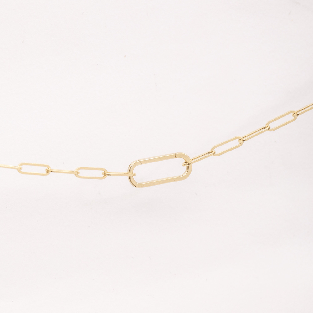 Altın Oval Charm Tutucu Kolye - Goldstore