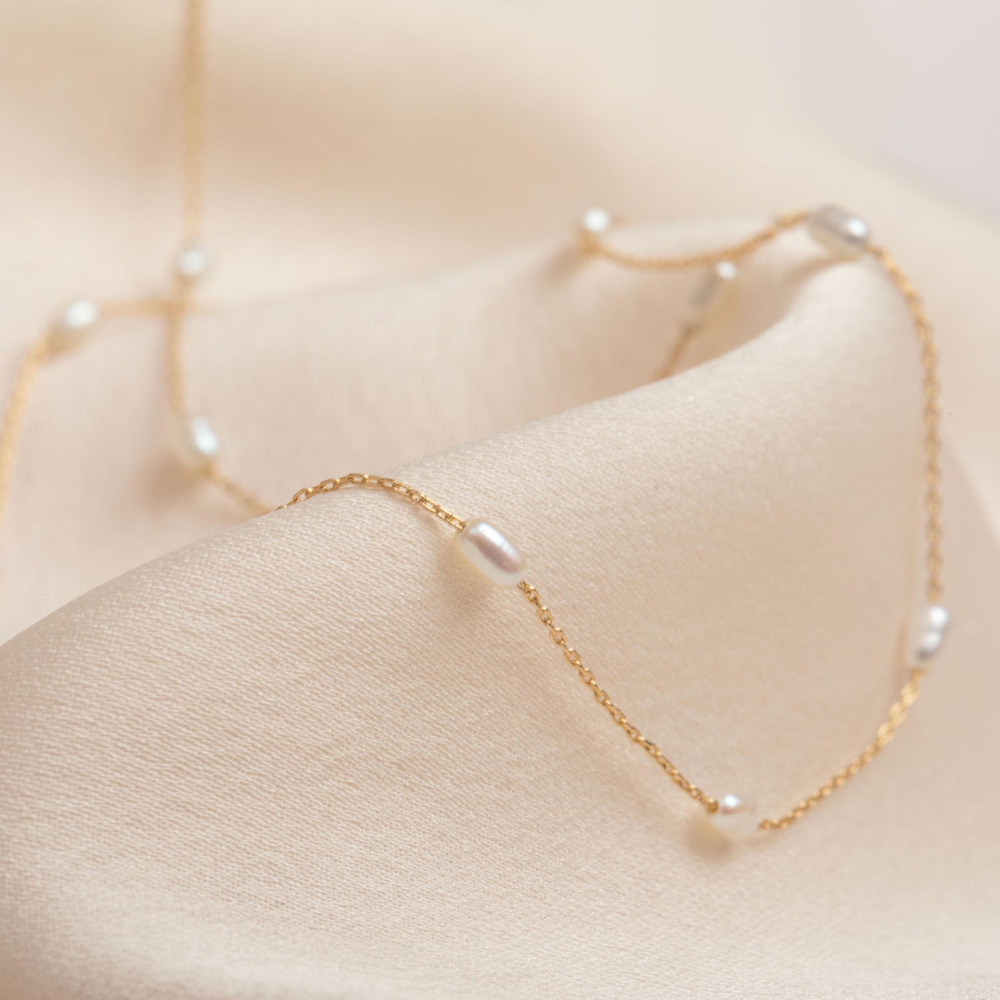 Altın Oval İnci Bileklik - Goldstore