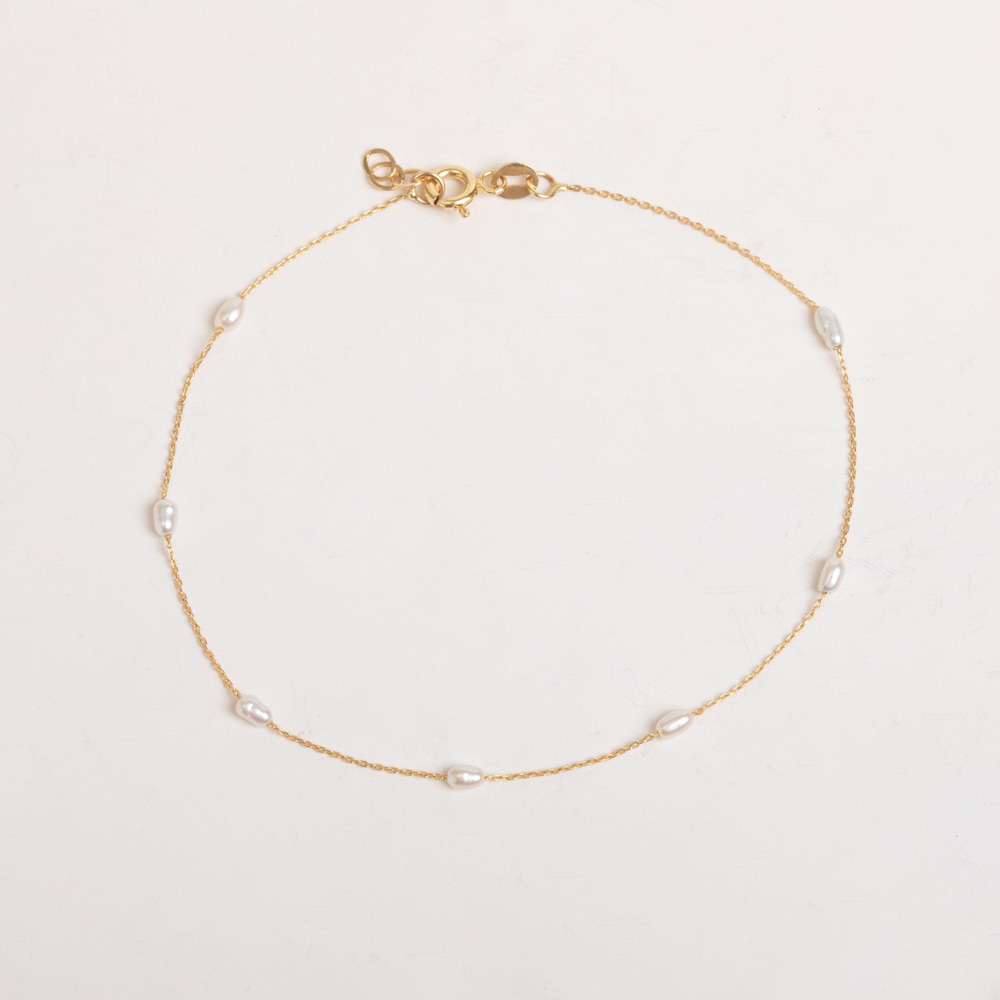 Altın Oval İnci Bileklik - Goldstore