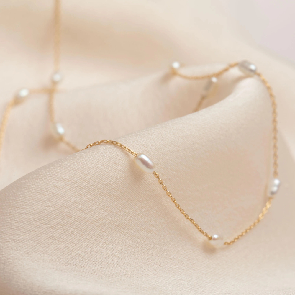 Altın Oval İnci Kolye - Goldstore