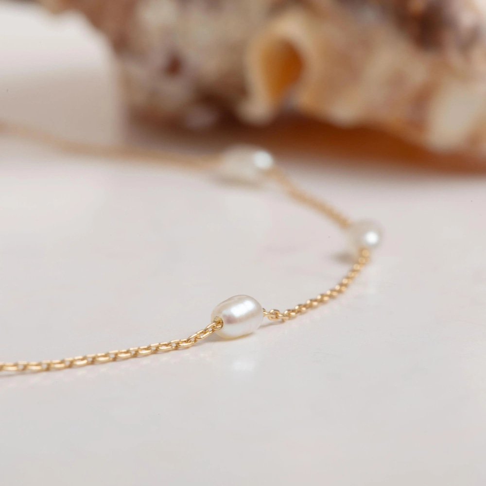 Altın Oval İnci Kolye - Goldstore