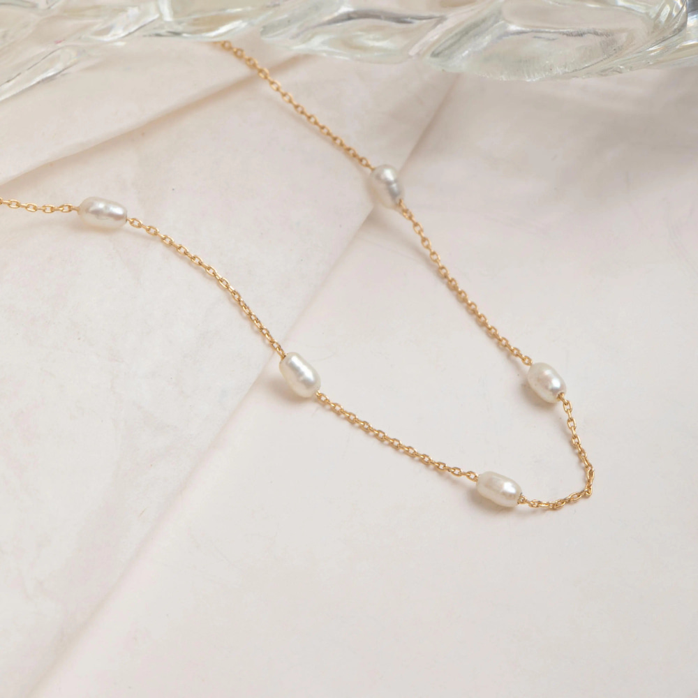 Altın Oval İnci Kolye - Goldstore