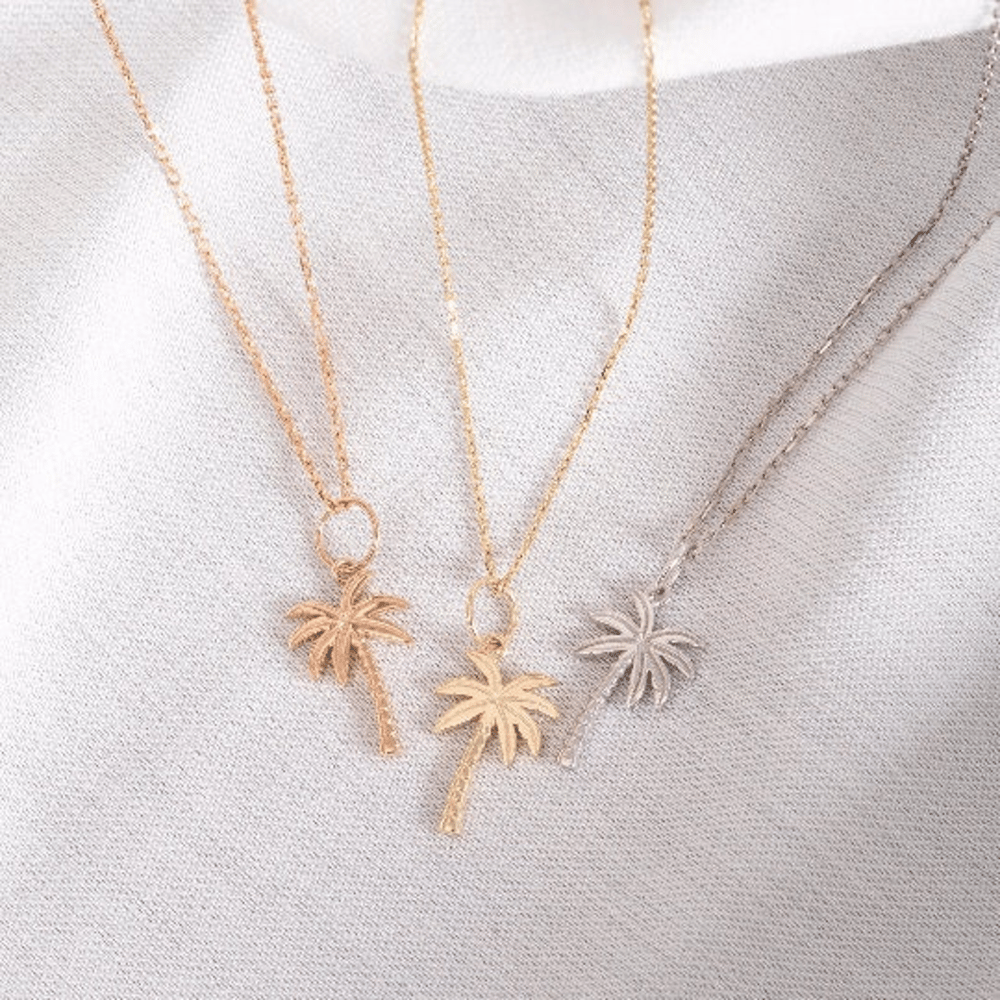 Altın Palmiye Figürlü Kolye - Goldstore