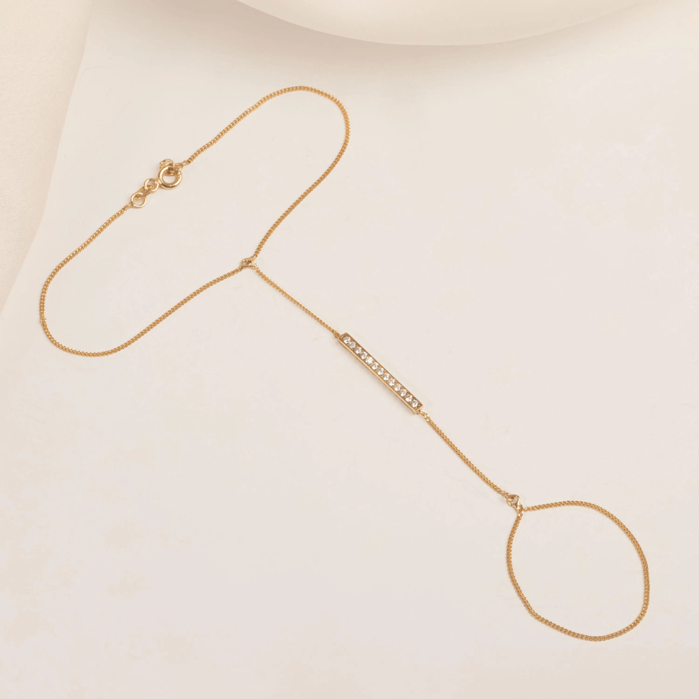 Altın Pave Bar Şahmeran Bileklik - Goldstore