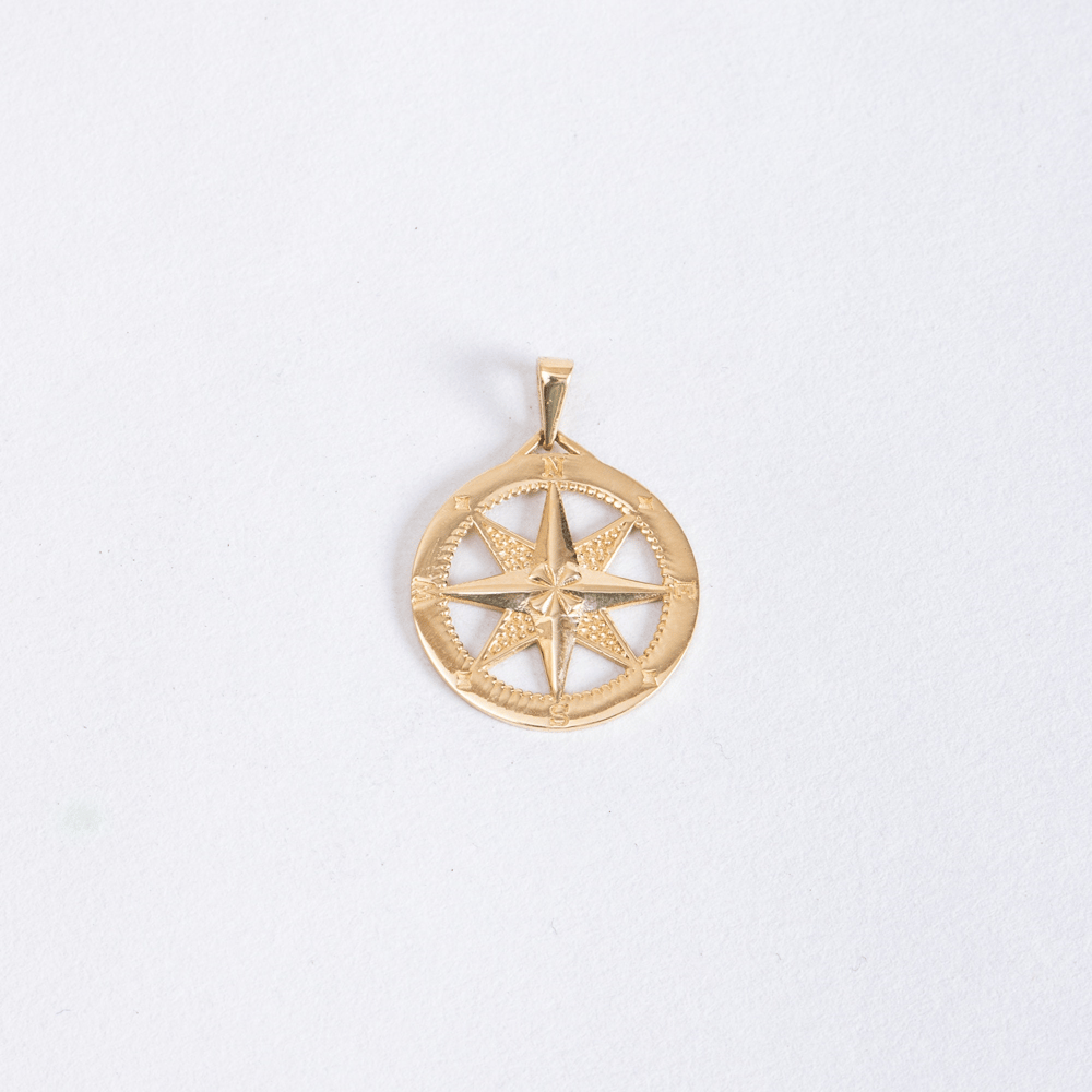 Altın Pusula Figürlü Kolye - Goldstore