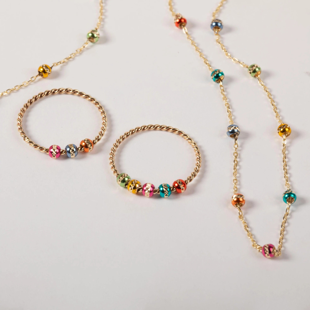 Altın Renkli Boncuk Kolye - Goldstore