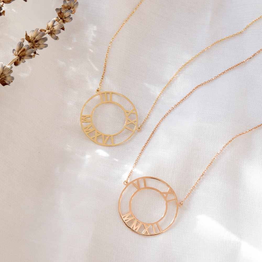 Altın Roma Rakamlı Kişiye Özel Kolye - Goldstore