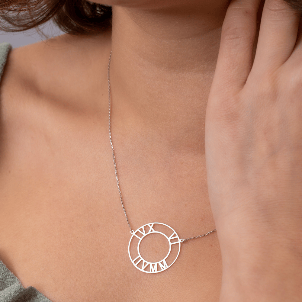 Altın Roma Rakamlı Kişiye Özel Kolye - Goldstore