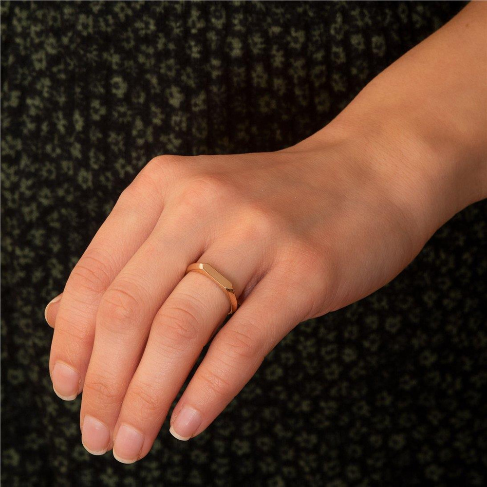 Altın Signet Bar Yüzük - Goldstore