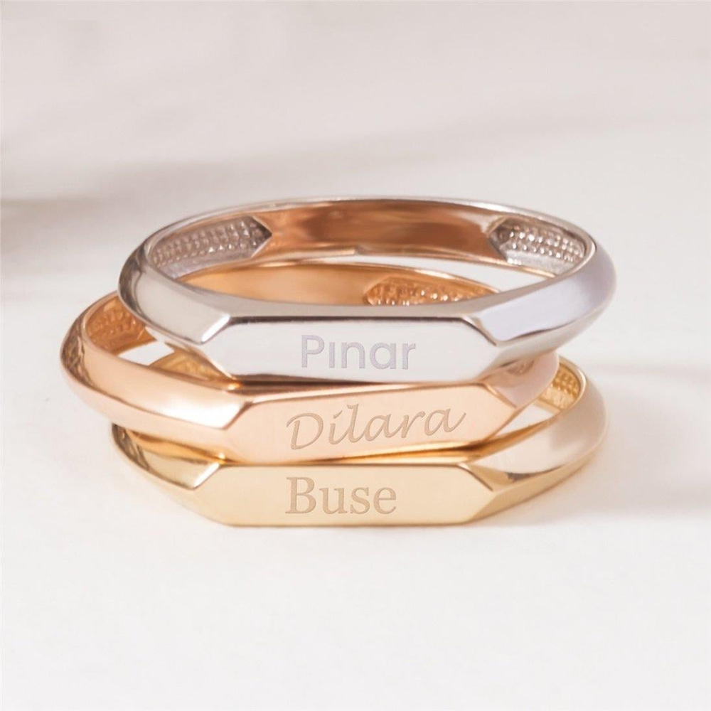 Altın Signet Bar Yüzük - Goldstore