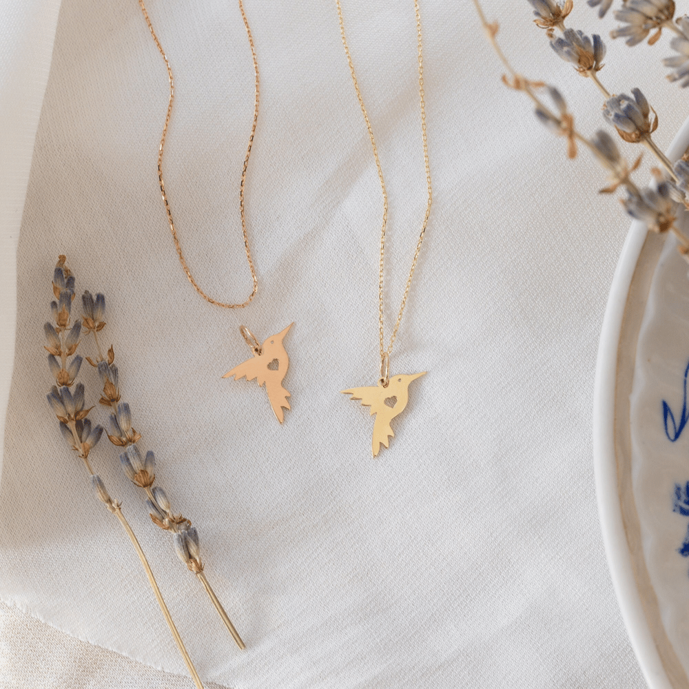 Altın Sinek Kuşu Kolye - Goldstore