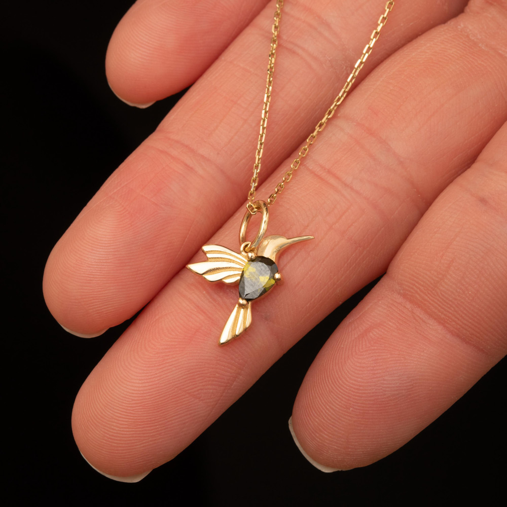 Altın Sinekkuşu Kolye - Goldstore