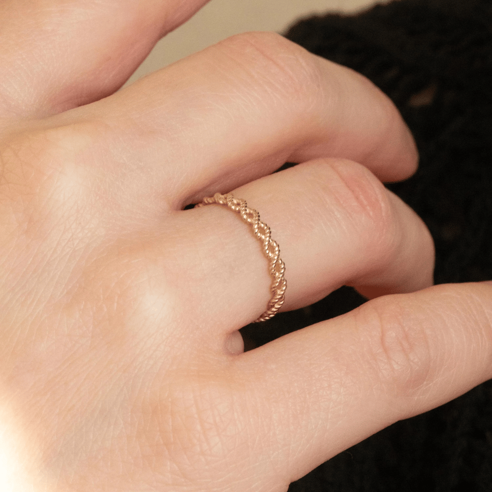 Altın Sonsuzluk Düğüm Yüzük - Goldstore