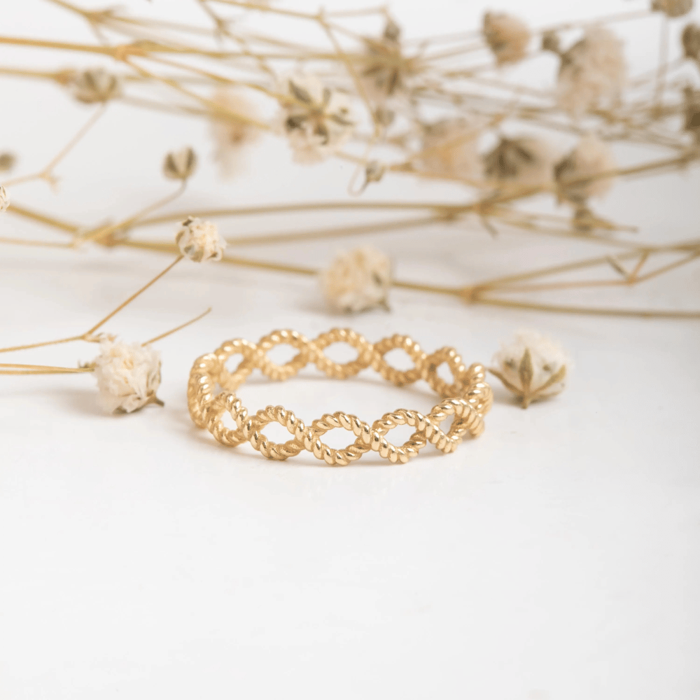 Altın Sonsuzluk Düğüm Yüzük - Goldstore