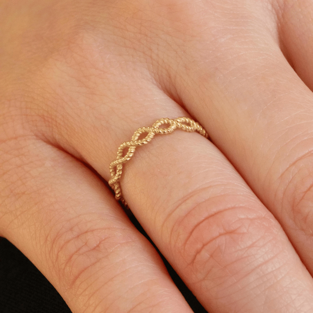 Altın Sonsuzluk Düğüm Yüzük - Goldstore