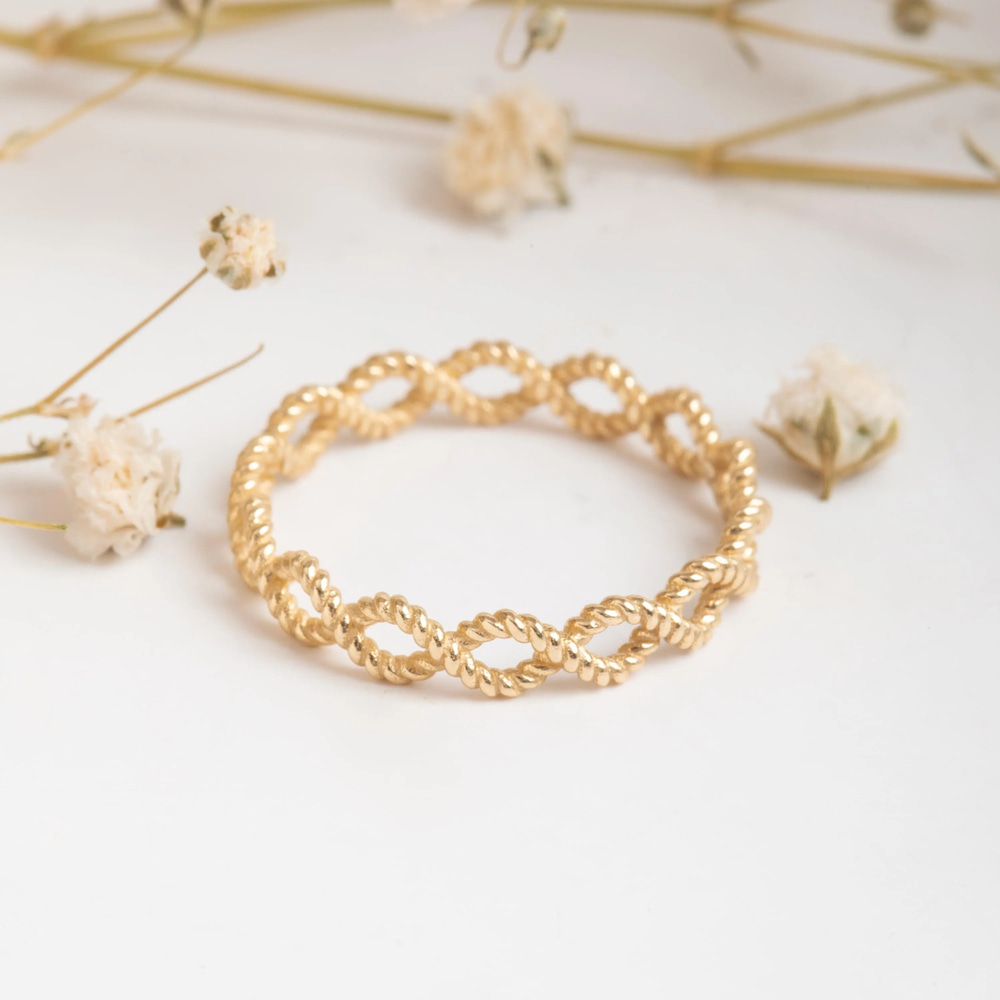 Altın Sonsuzluk Düğüm Yüzük - Goldstore