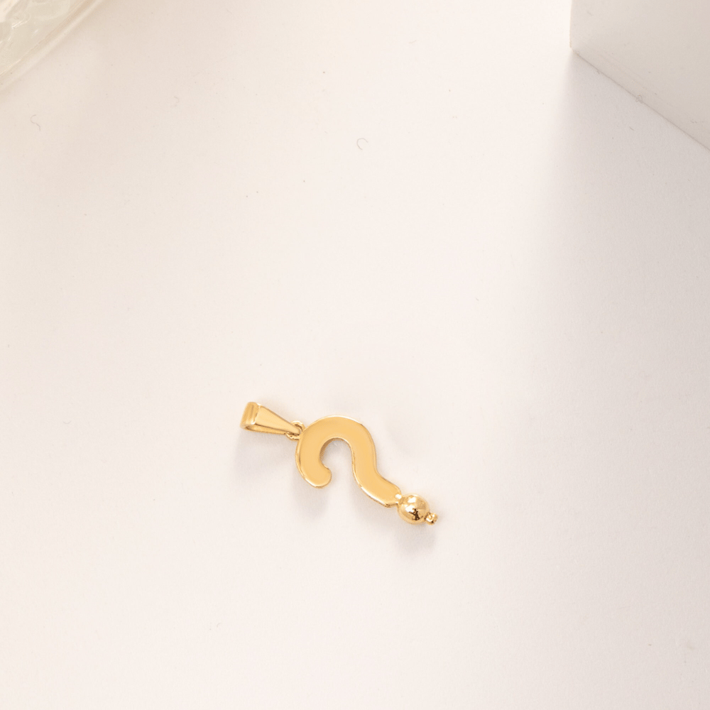 Altın Soru İşareti Figürlü Kolye - Goldstore